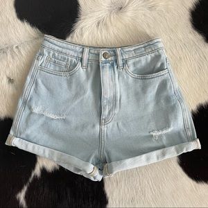 KanCan High Rise Mom Fit Jean Shorts